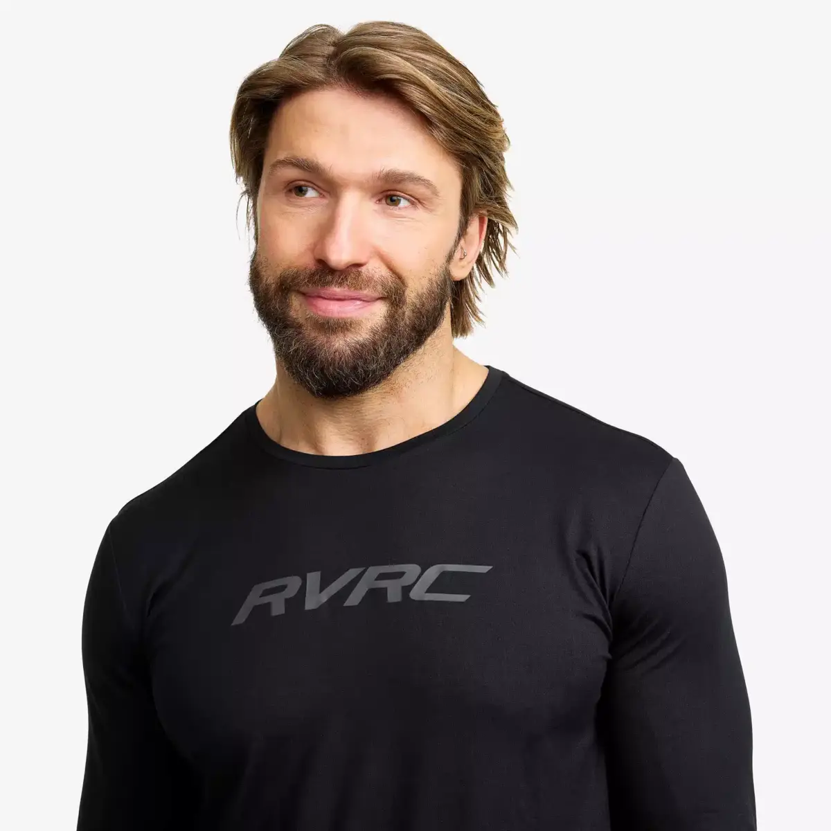 Mission Logo långärmad T-shirt för män, svart Mission Logo långärmad T-shirt för män, svart