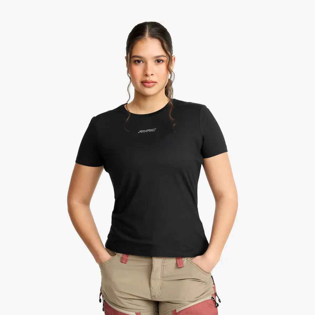 Mission Logo T-shirt för damer, svart