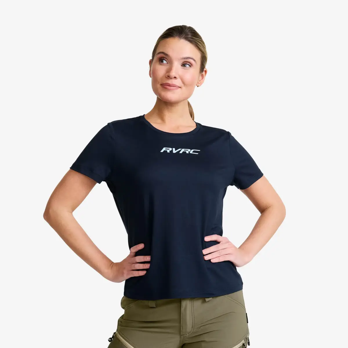 Mission Logo T-shirt Women Navy/Cool Blue