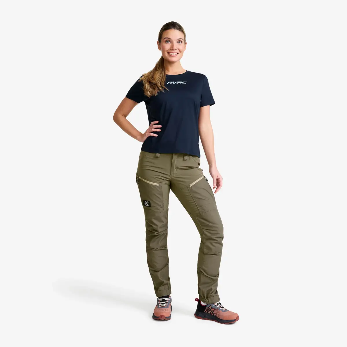 Mission Logo T-shirt Women Navy/Cool Blue