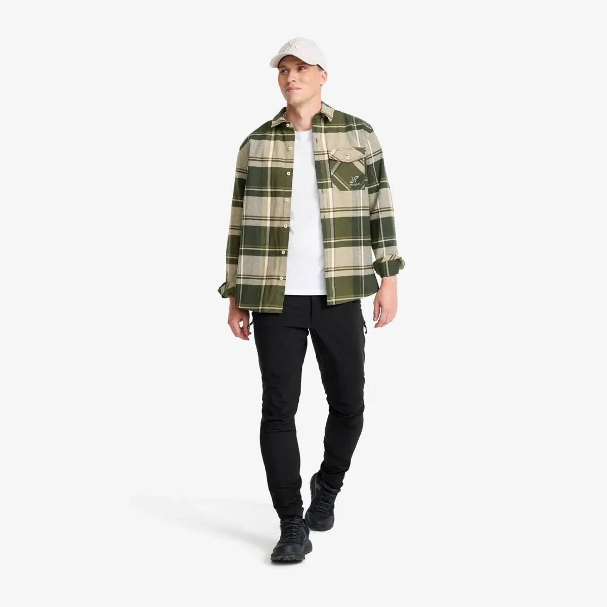 Nevada flanellskjorta för män, rosin green/peyote