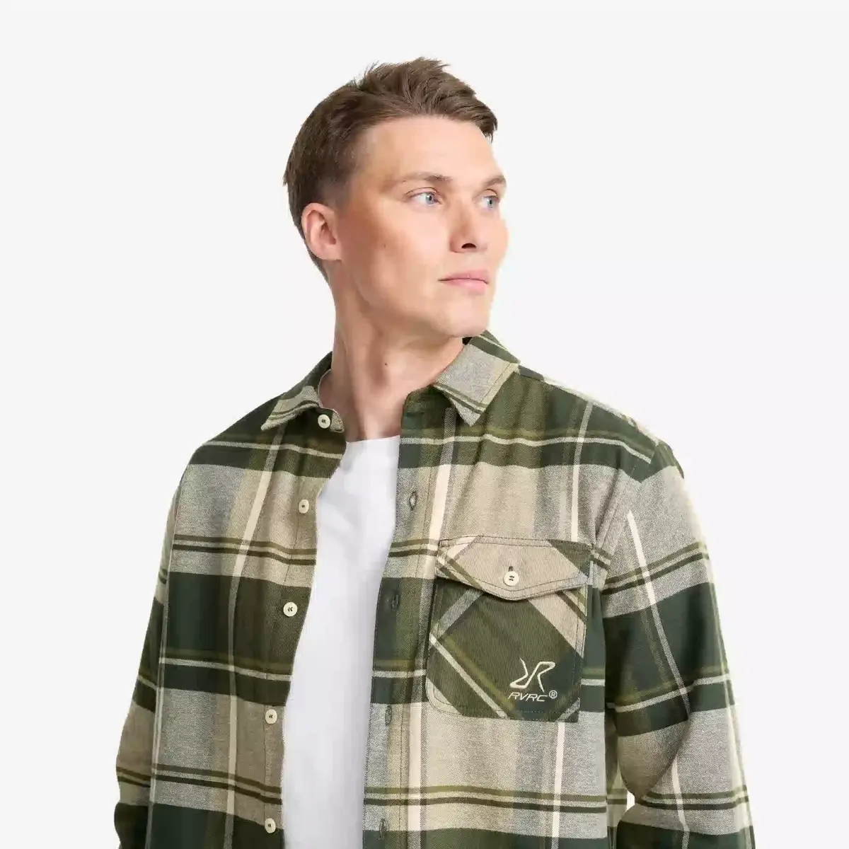Nevada flanellskjorta för män, rosin green/peyote Nevada flanellskjorta för män, rosin green/peyote
