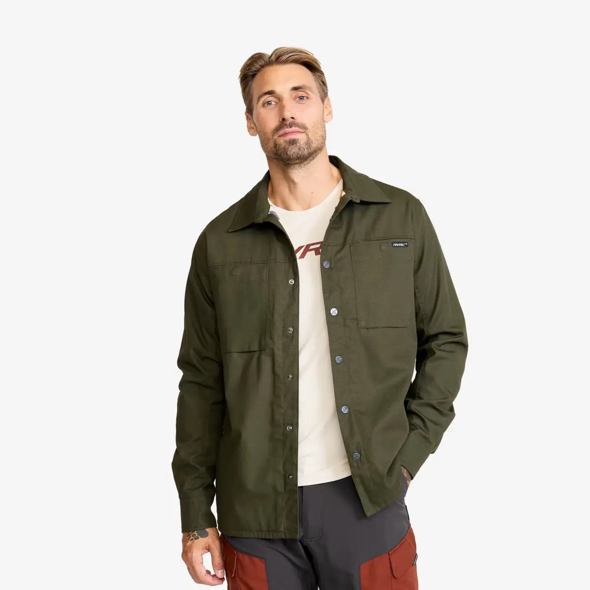 Outback Fleece Lined Overshirt Men Deep Depths