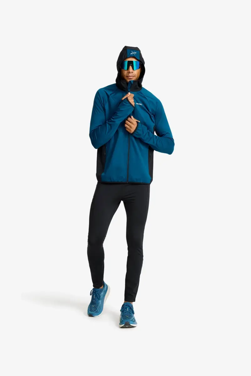 Pace Hooded Wind Jacket Men Blue Opal Pace Hooded Wind Jacket Men Blue Opal