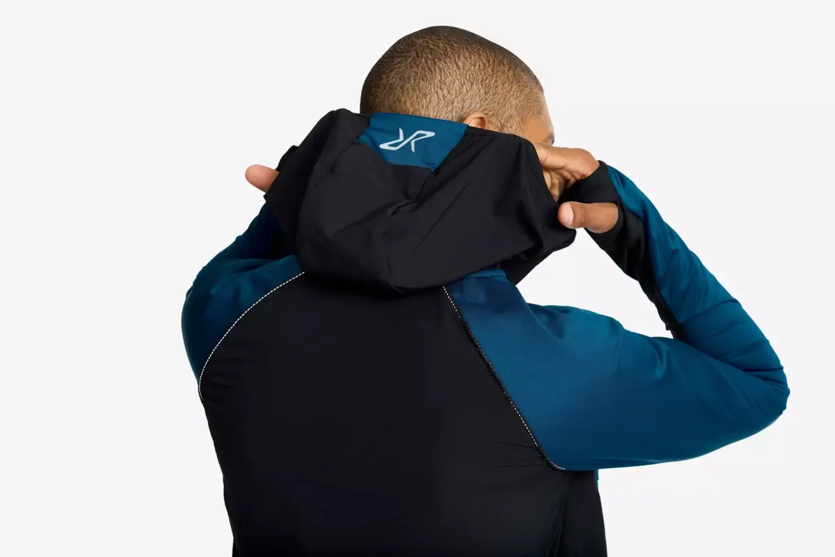 Pace Hooded Wind Jacket Men Blue Opal Pace Hooded Wind Jacket Men Blue Opal