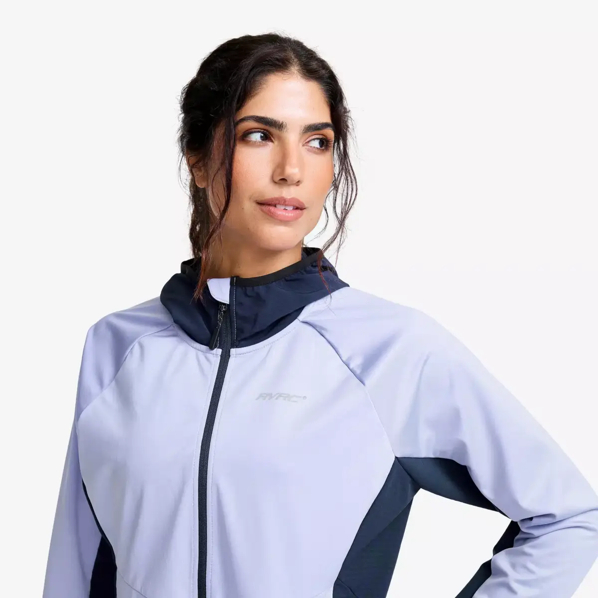 Pace vindjacka med huva för damer, ljus lavendel/marinblå Pace vindjacka med huva för damer, ljus lavendel/marinblå