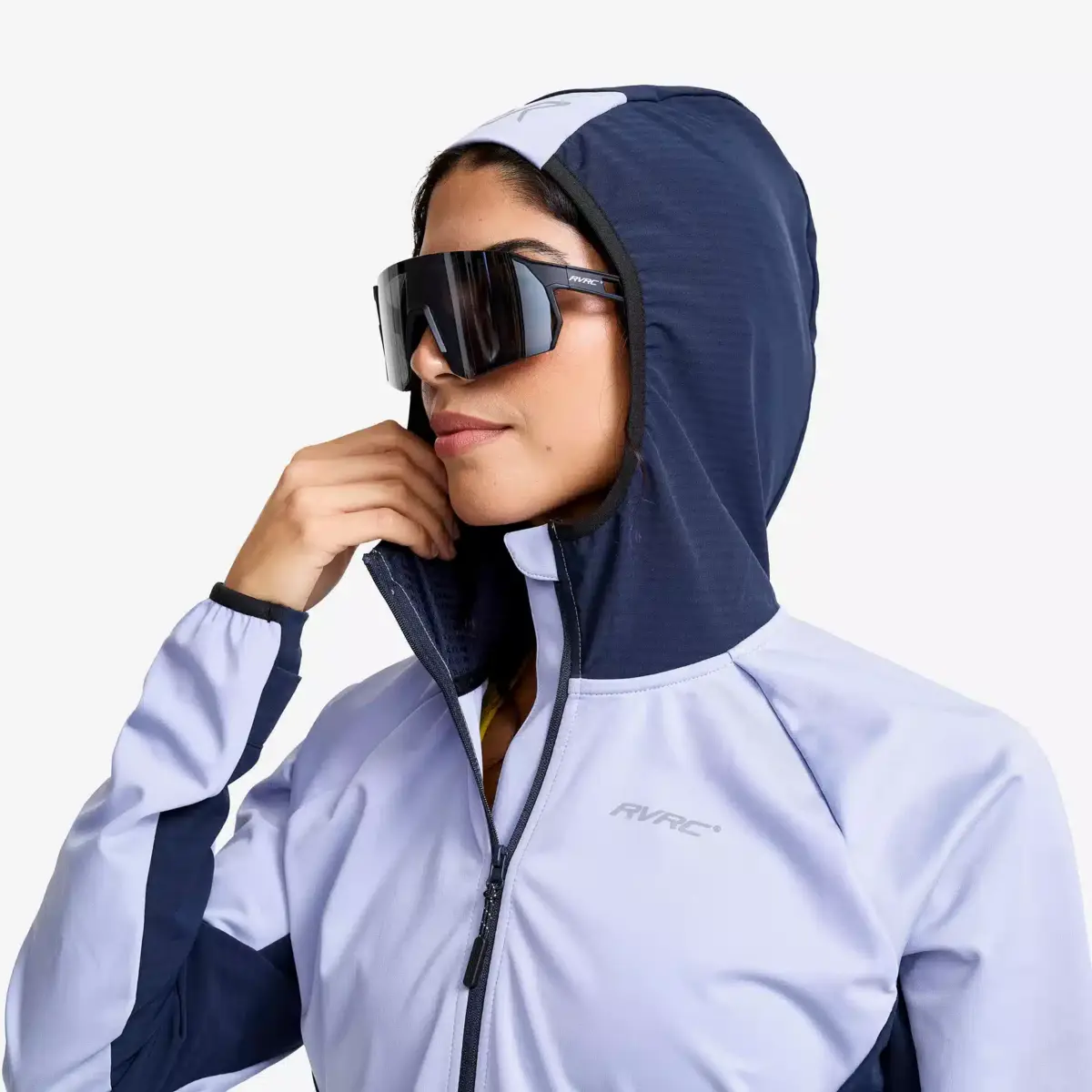 Pace vindjacka med huva för damer, ljus lavendel/marinblå Pace vindjacka med huva för damer, ljus lavendel/marinblå