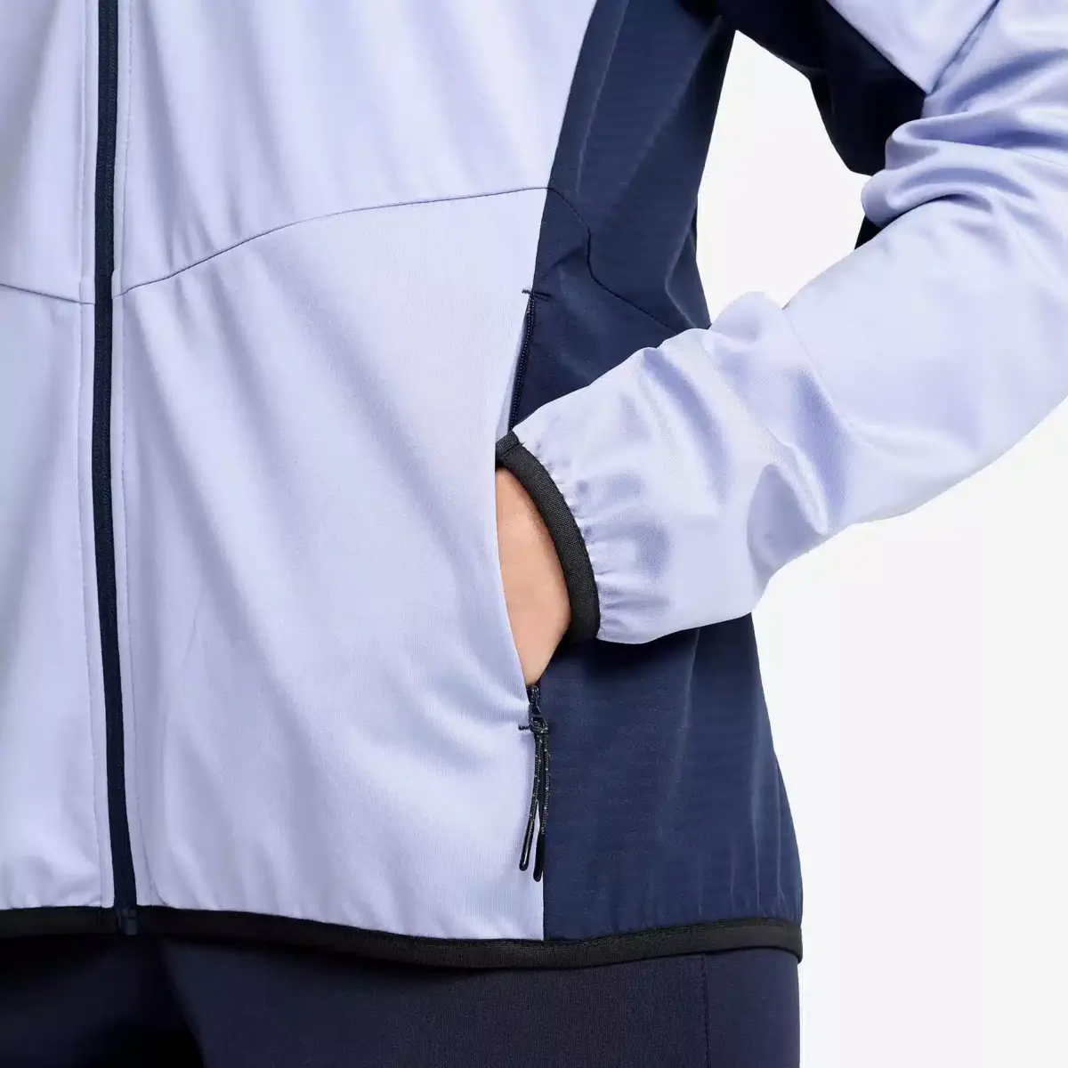 Pace vindjacka med huva för damer, ljus lavendel/marinblå Pace vindjacka med huva för damer, ljus lavendel/marinblå