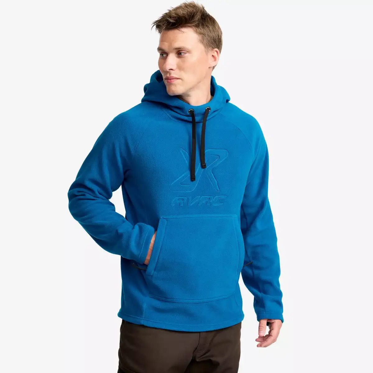 Polar Fleece Hoodie Men Imperial Blue