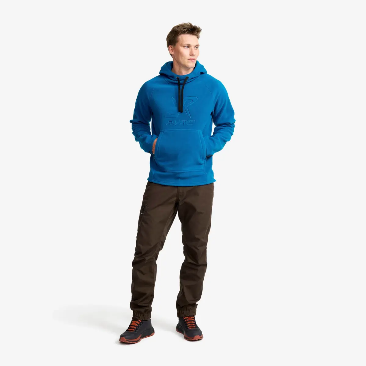 Polar Fleece Hoodie Men Imperial Blue