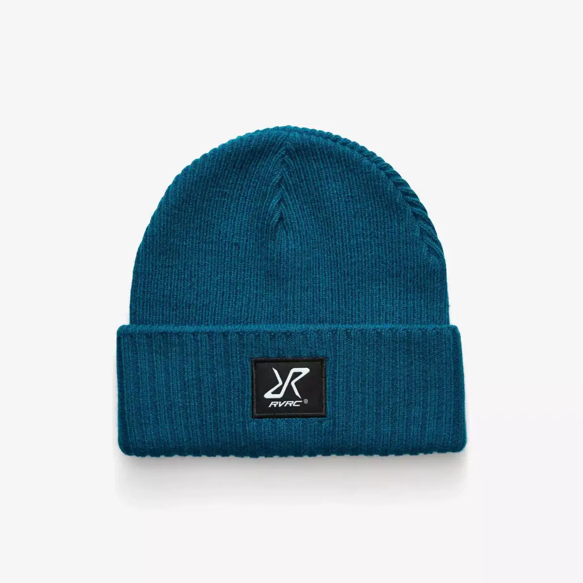 Ribbad patch-mössa  Blå opal