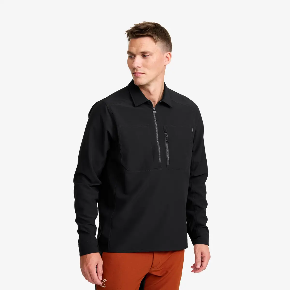 Ridge Half-zip Stretch Shirt Men Black