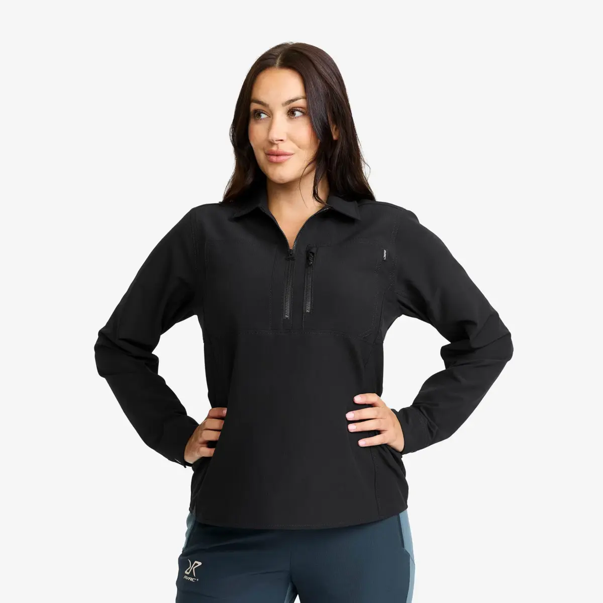Ridge Half-zip Stretch Shirt Women Black