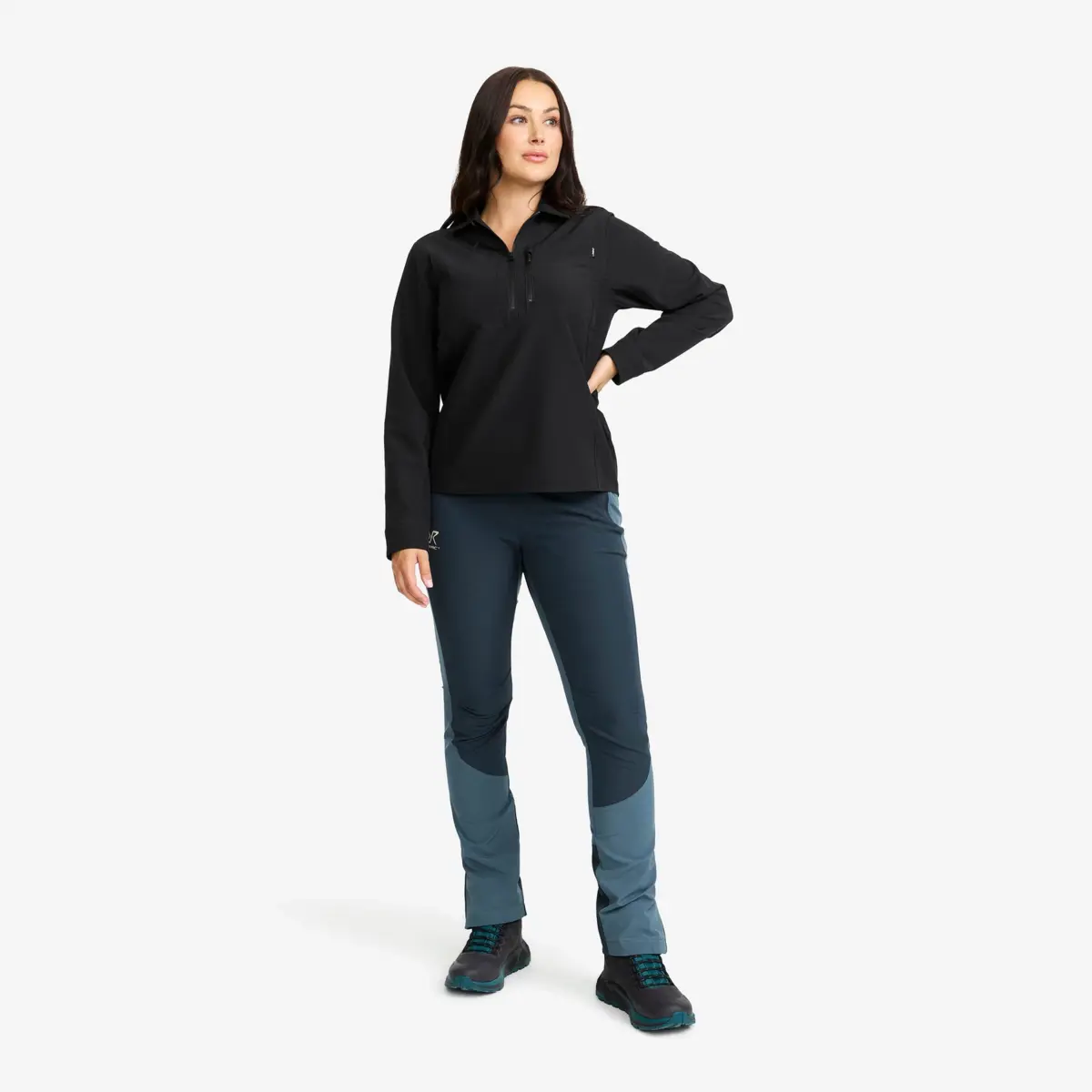 Ridge Half-zip Stretch Shirt Women Black