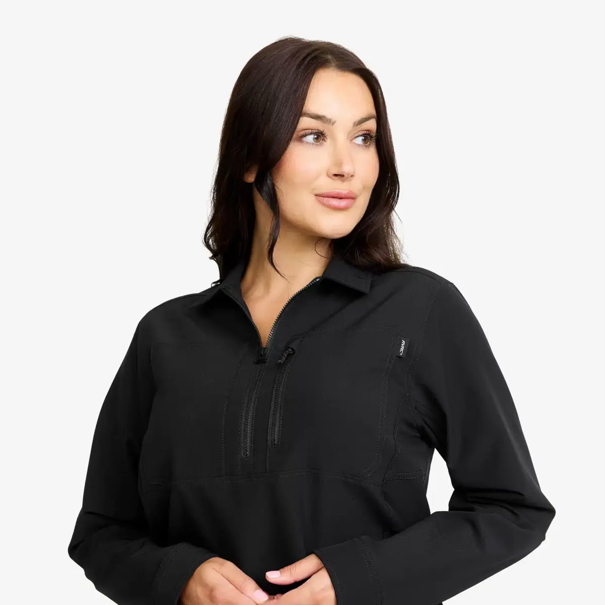 Ridge Half-zip Stretch Shirt Women Black Ridge Half-zip Stretch Shirt Women Black
