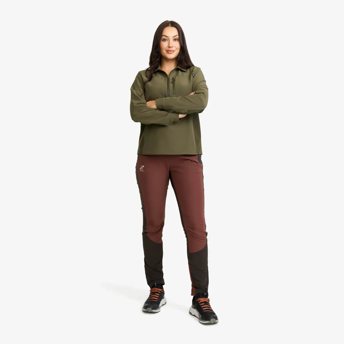 Ridge Half-zip Stretch Shirt Women Grape Leaf/Forest Night