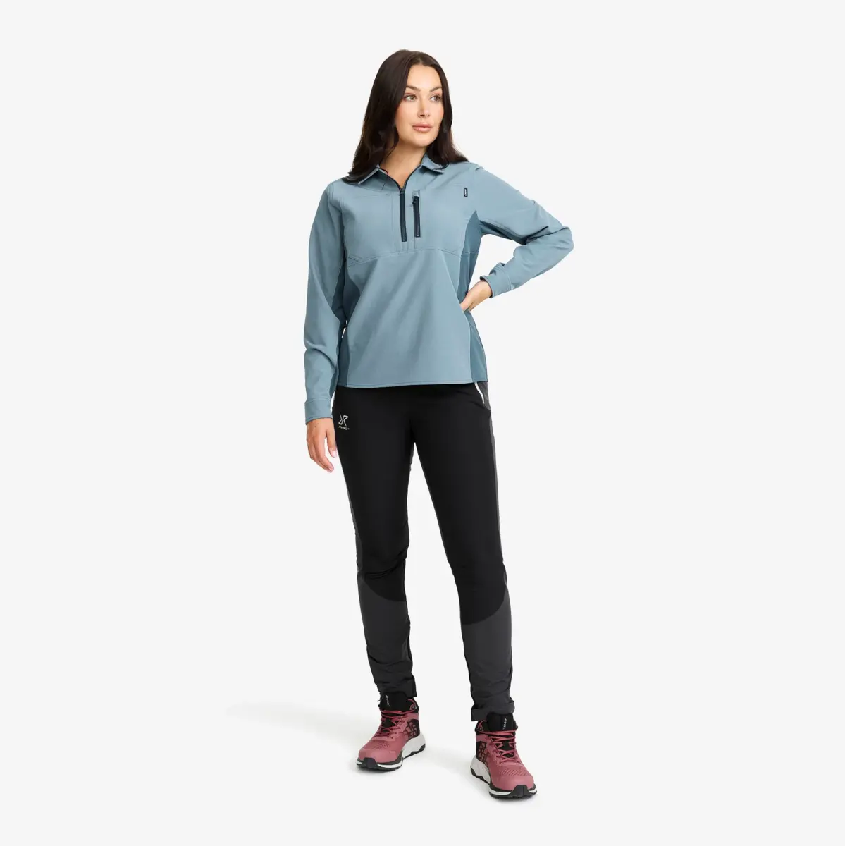 Ridge Half-zip Stretch Shirt Women Orion Blue/Blue Mirage
