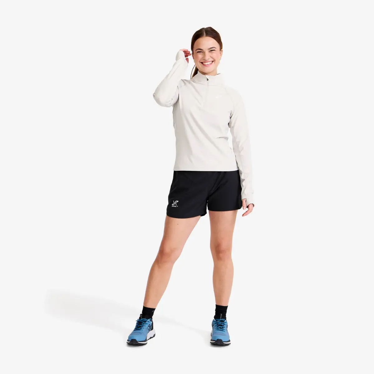 Rise 2-i-1-shorts för kvinnor, svarta