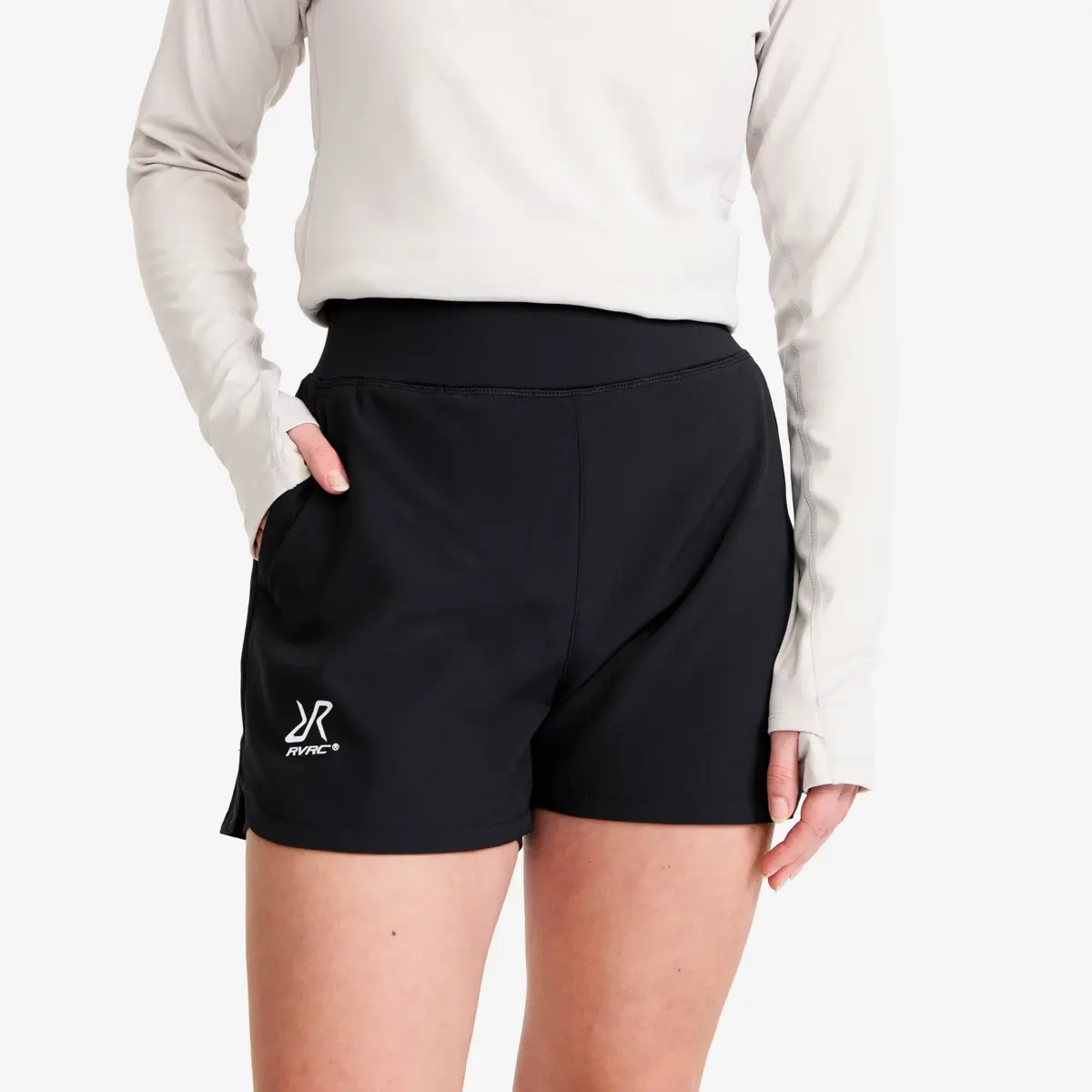 Rise 2-i-1-shorts för kvinnor, svarta Rise 2-i-1-shorts för kvinnor, svarta