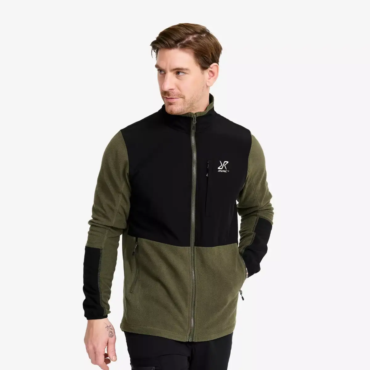 River Hybrid Fleece för män Grape Leaf