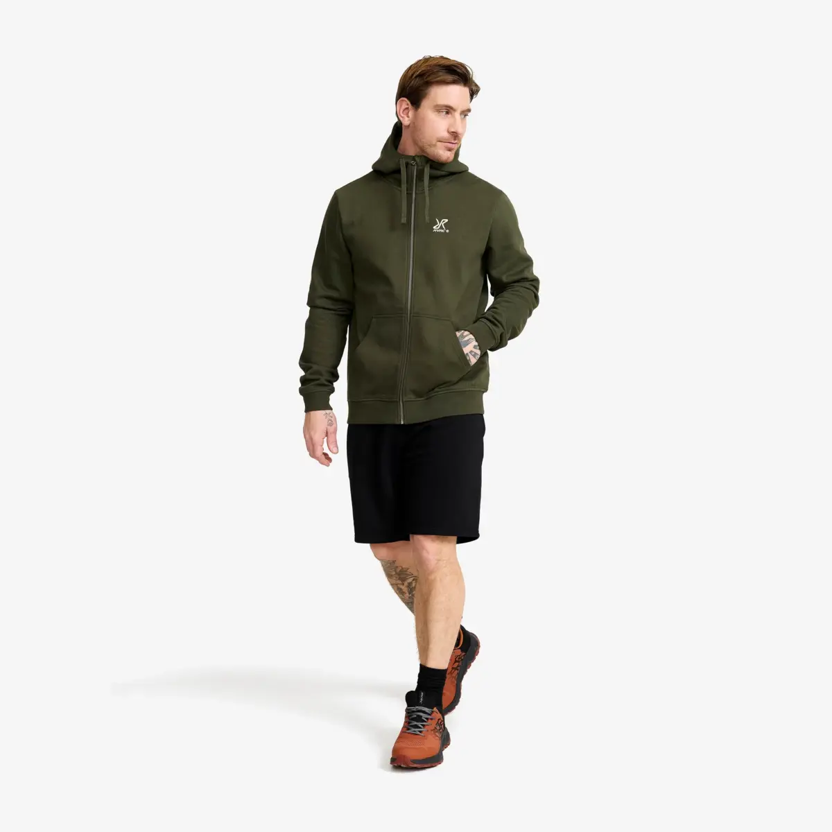 RVRC Full-zip Hoodie Men Forest Night