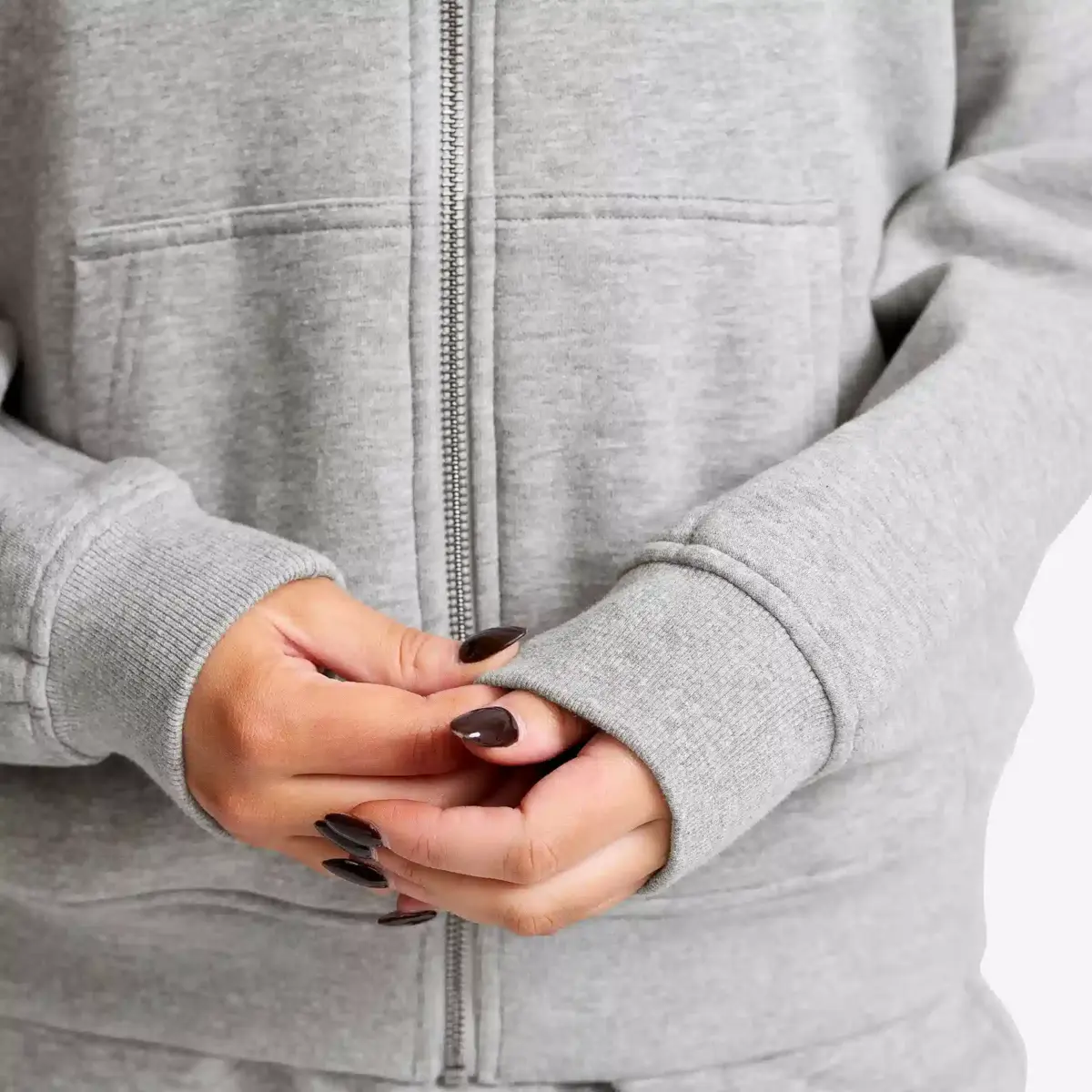 RVRC Full-zip Hoodie Women Grey Melange RVRC Full-zip Hoodie Women Grey Melange