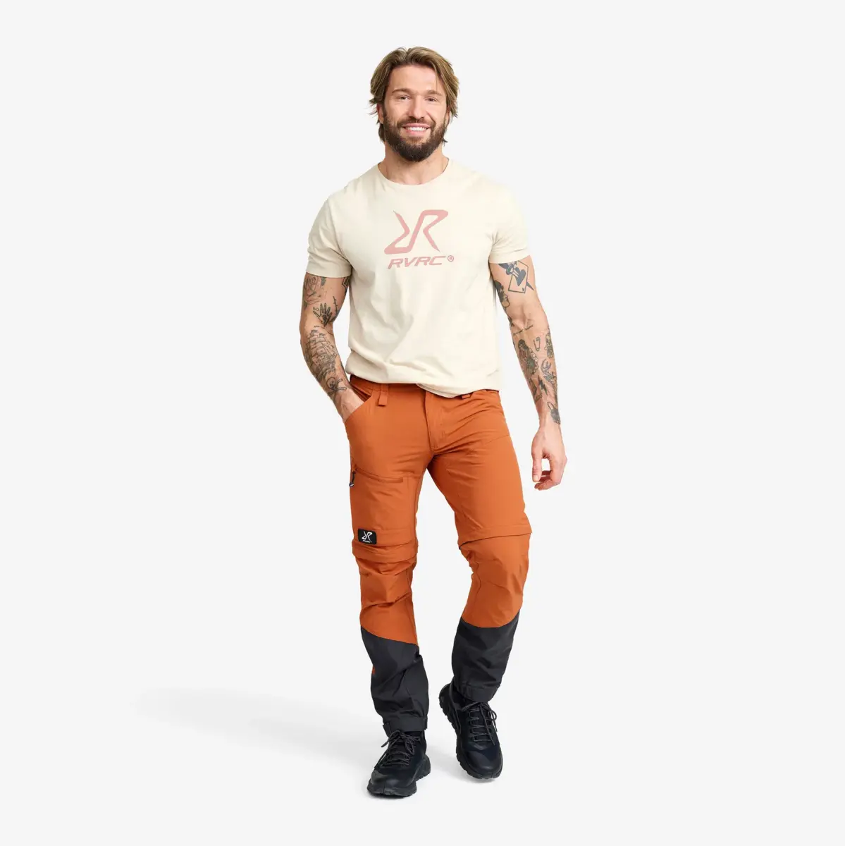 RVRC GP Pro Stretch Zip-Off Pants  Herr Teracotta Brown/Anthracite