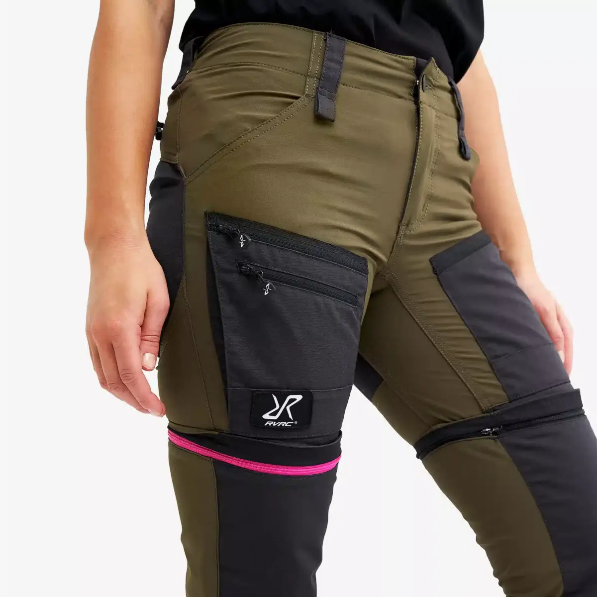 RVRC GP Pro Zip-off Pants Women Dark Olive RVRC GP Pro Zip-off Pants Women Dark Olive