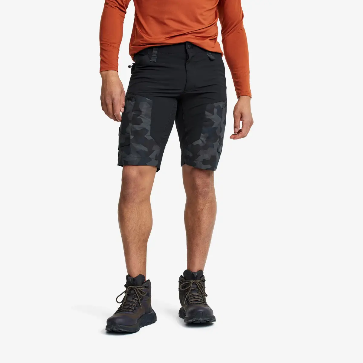 RVRC GP Shorts Men Anthracite Camo