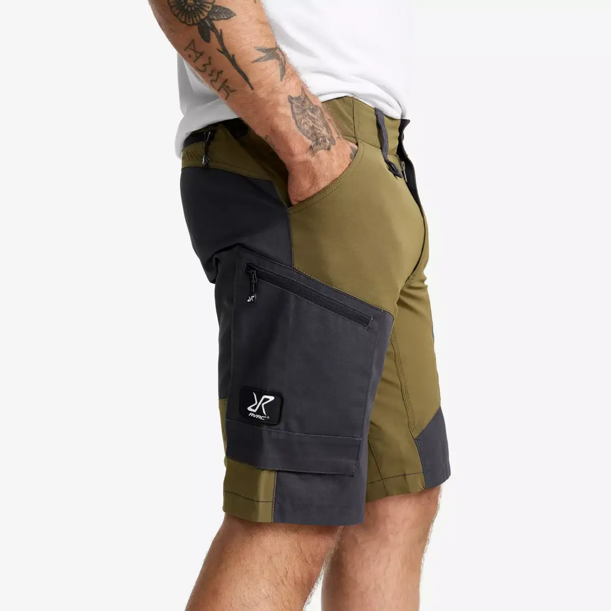 RVRC GP Shorts Men Dark Olive RVRC GP Shorts Men Dark Olive