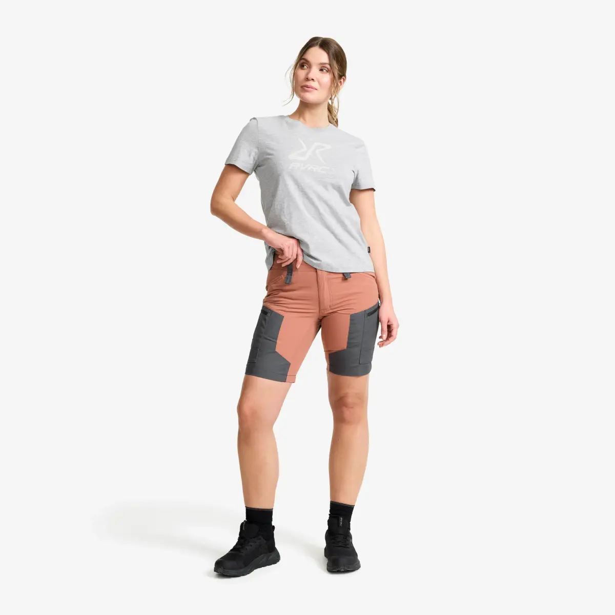 RVRC GP Shorts Women Pink Wood/Magnet