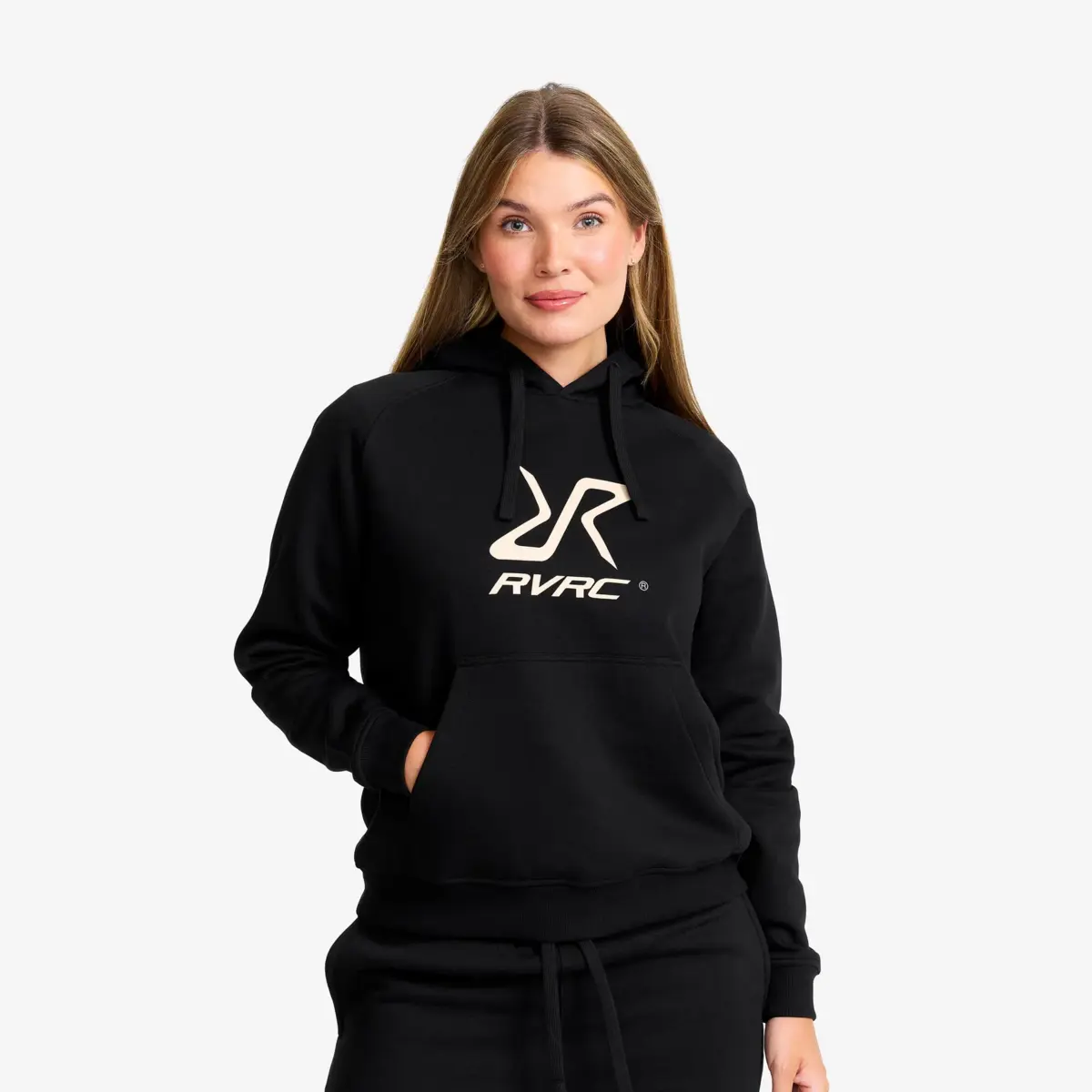 RVRC Hoodie dam svart/havregrå