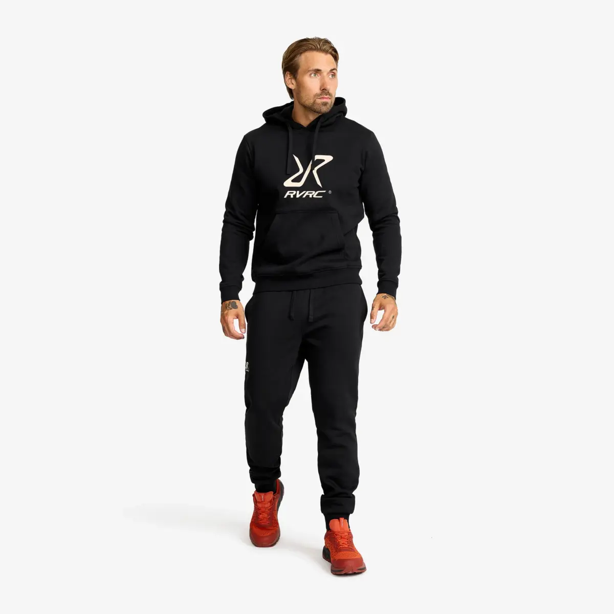 RVRC Hoodie Herr Svart/Havregrå