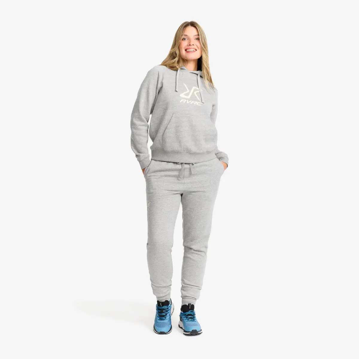 RVRC Hoodie Women Grey Melange/Oatmeal RVRC Hoodie Women Grey Melange/Oatmeal
