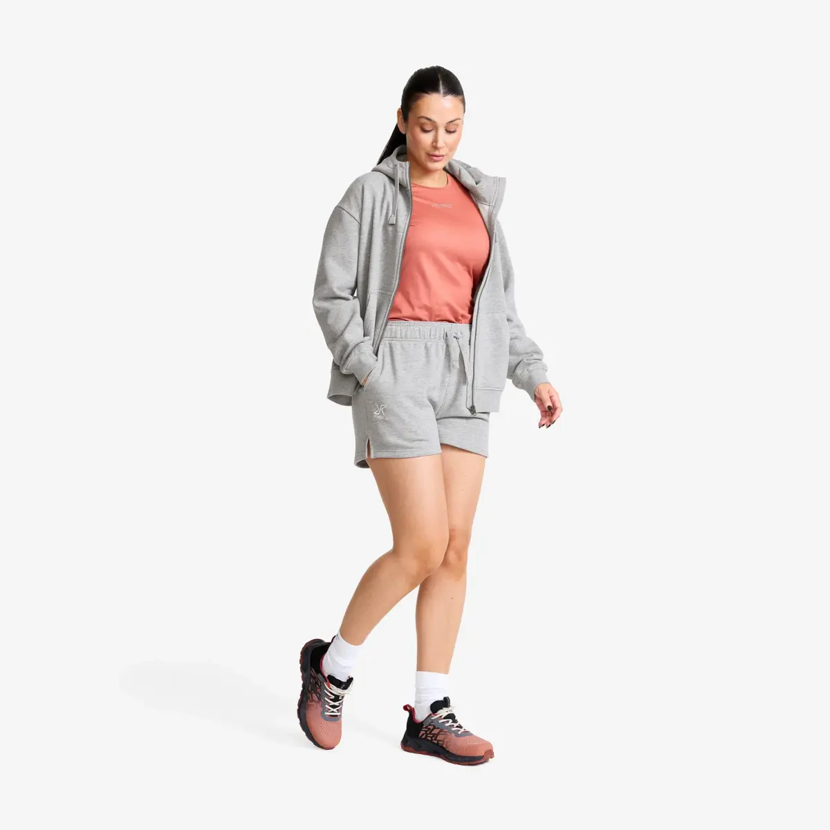 RVRC Sweat Shorts Women Grey Melange