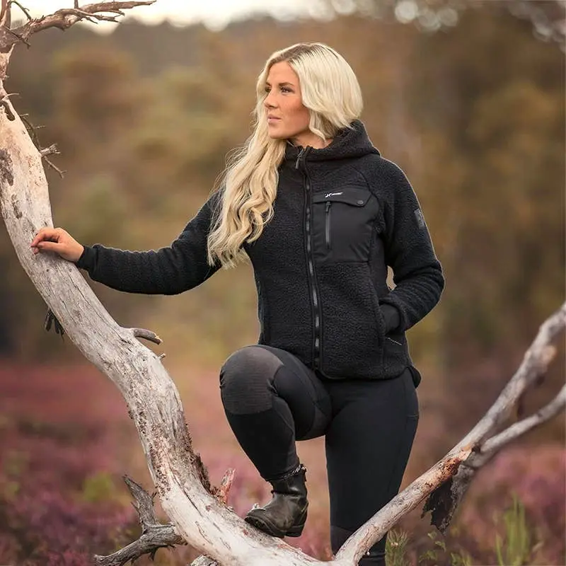 Sherpa-hoodie för damer Caviar