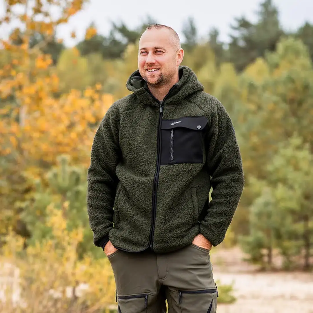 Sherpa Hoodie för herr Forest Night