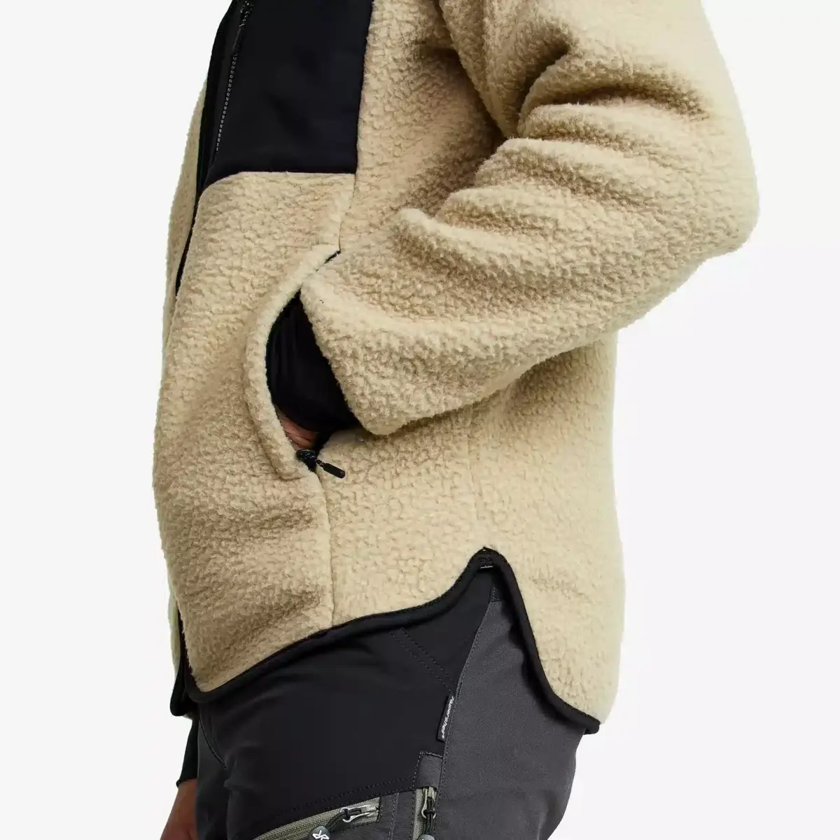 Sherpa Hoodie Herr Beige Khaki Sherpa Hoodie Herr Beige Khaki