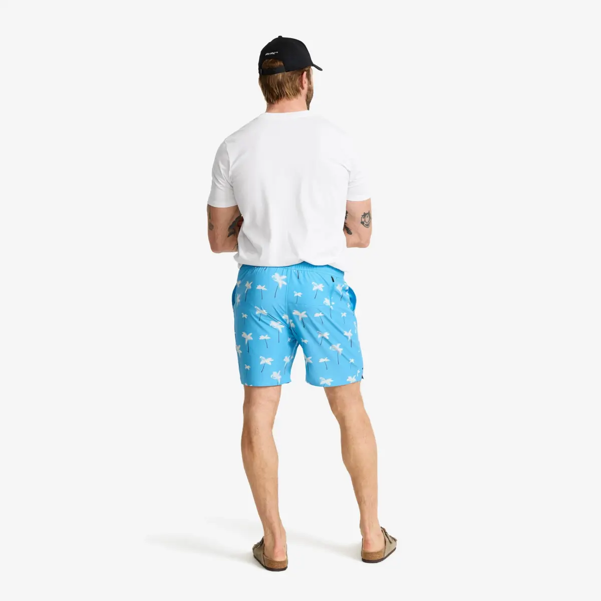 Sommarbadshorts för män, azurblå/tofu Sommarbadshorts för män, azurblå/tofu