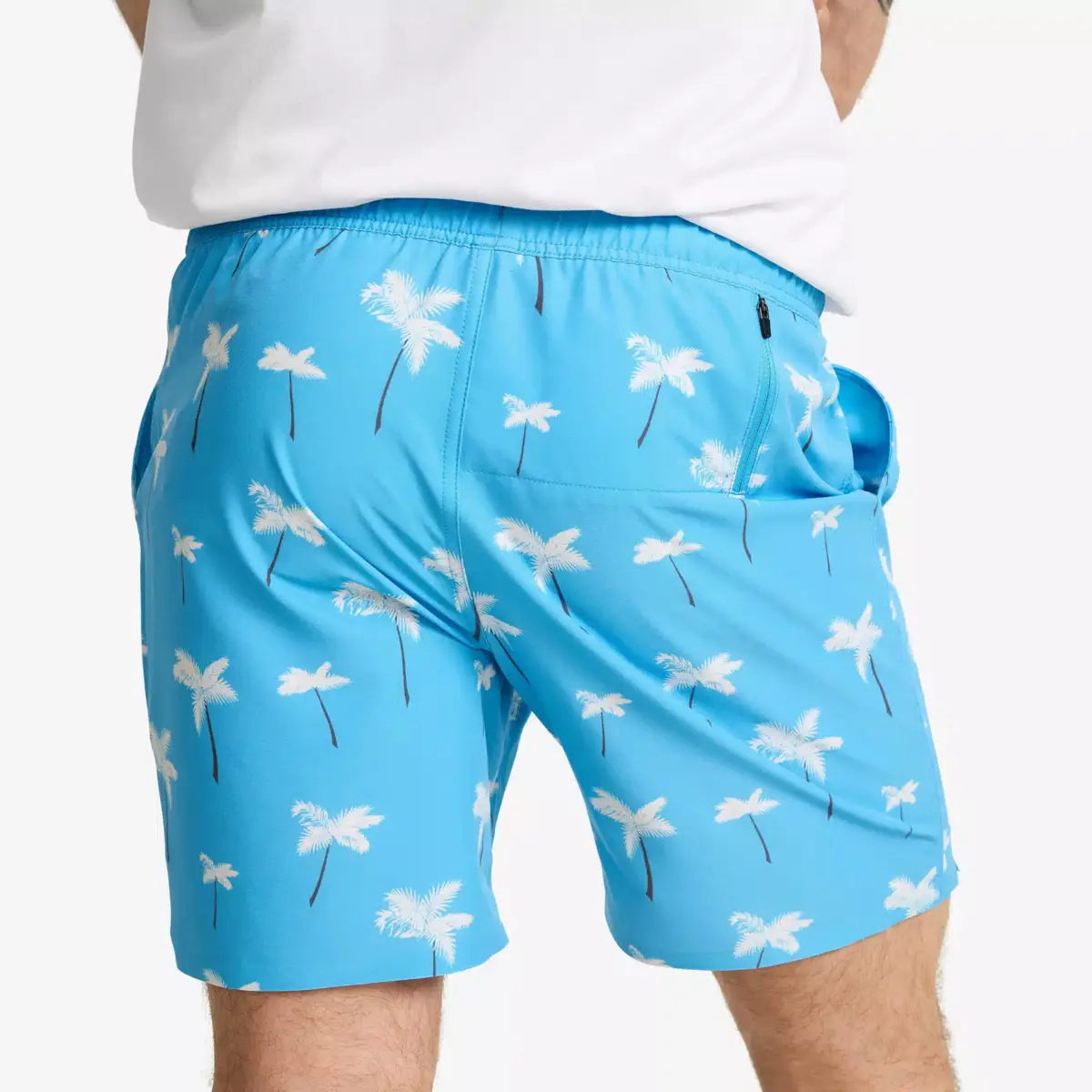 Sommarbadshorts för män, azurblå/tofu Sommarbadshorts för män, azurblå/tofu