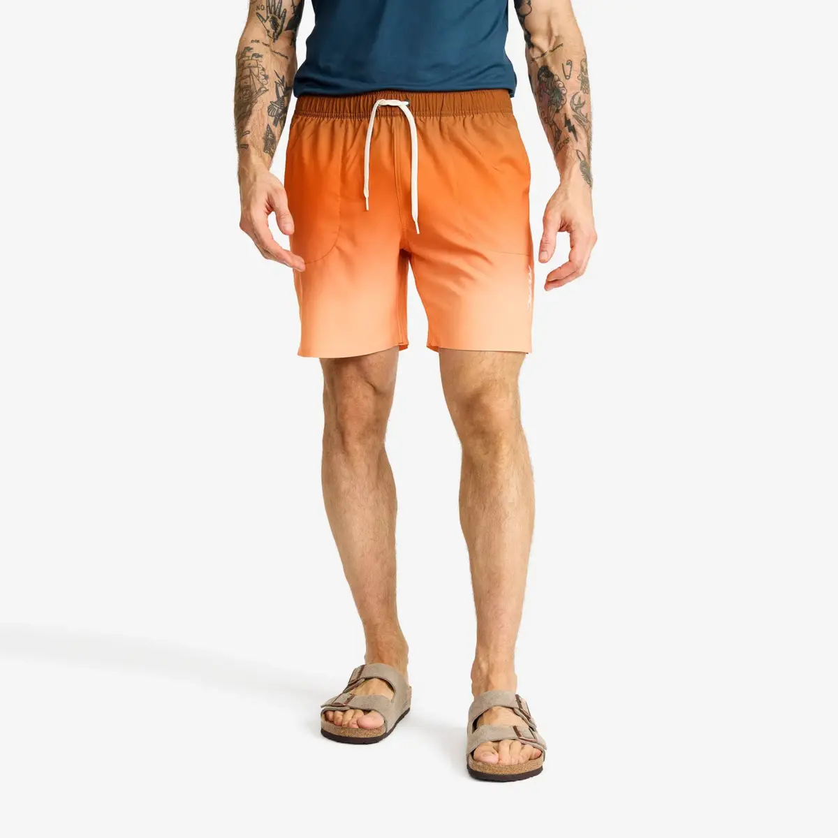 Sommarbadshorts för män, blek hawaii