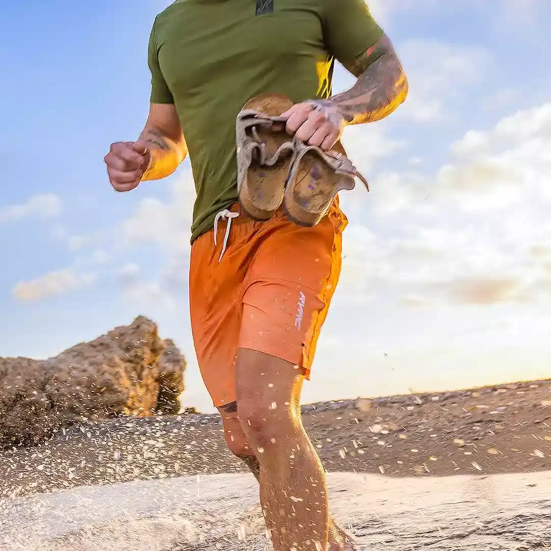 Sommarbadshorts för män, blek hawaii