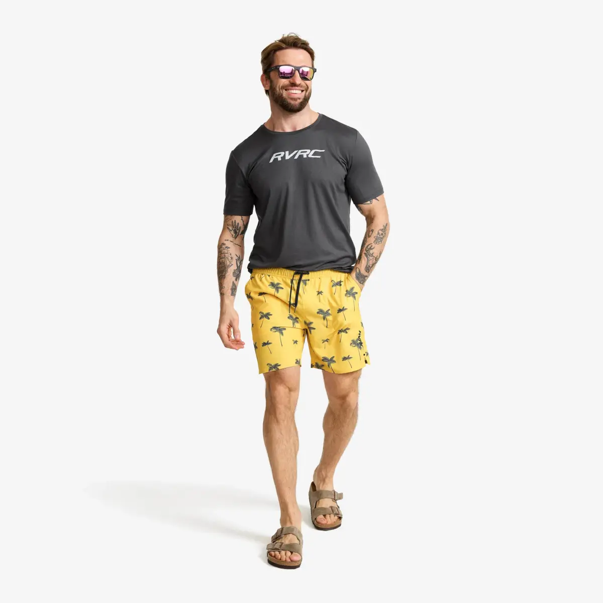 Sommarbadshorts för män Lemon Drop/Magnet