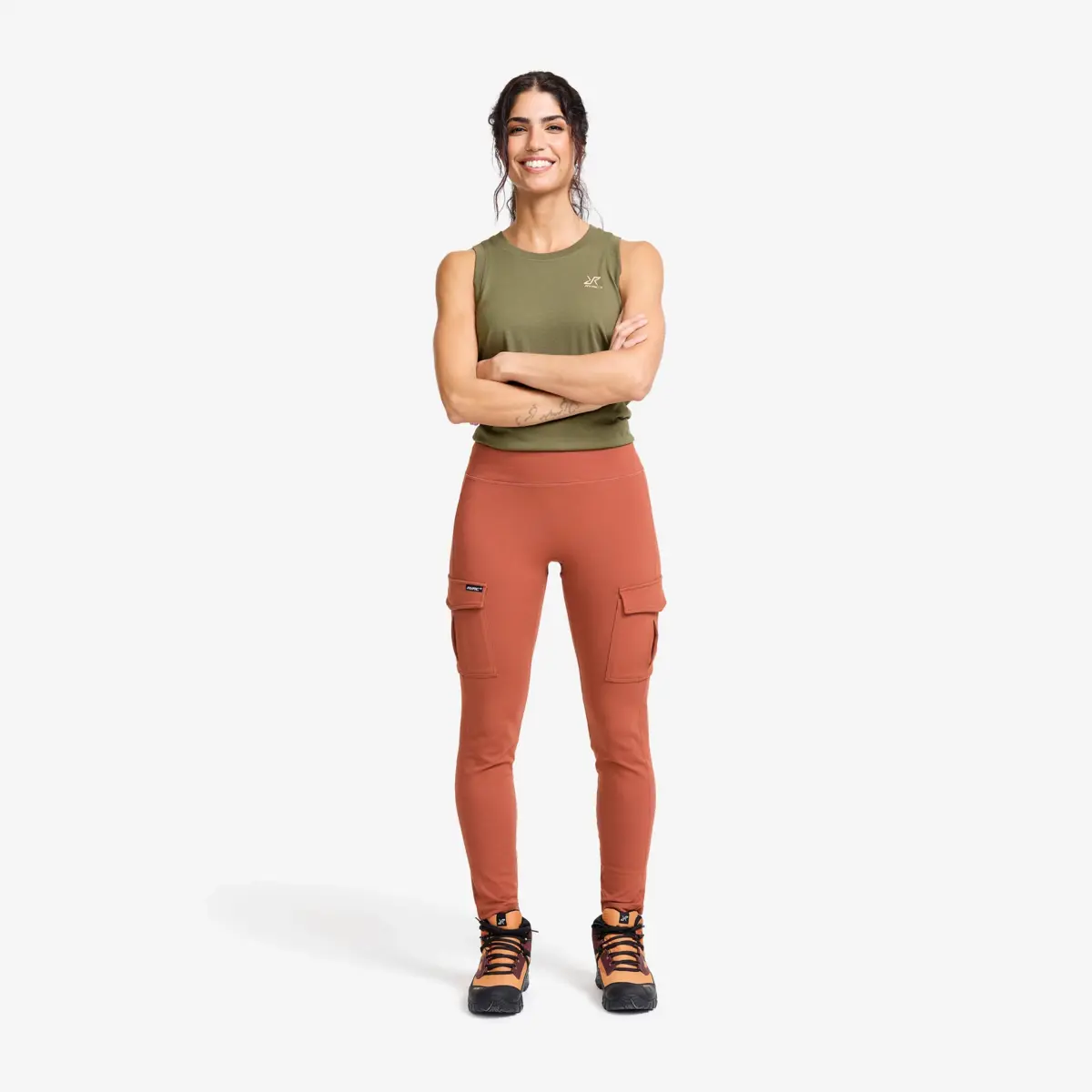 Summit Pocket Tights Women Pink Mahogany