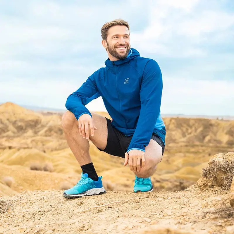 Trailknit vattentäta vandringssneakers för herr, franskblå