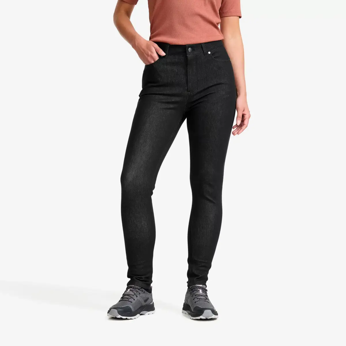 Valley High-waist Stretch Jeans Women Denim Black