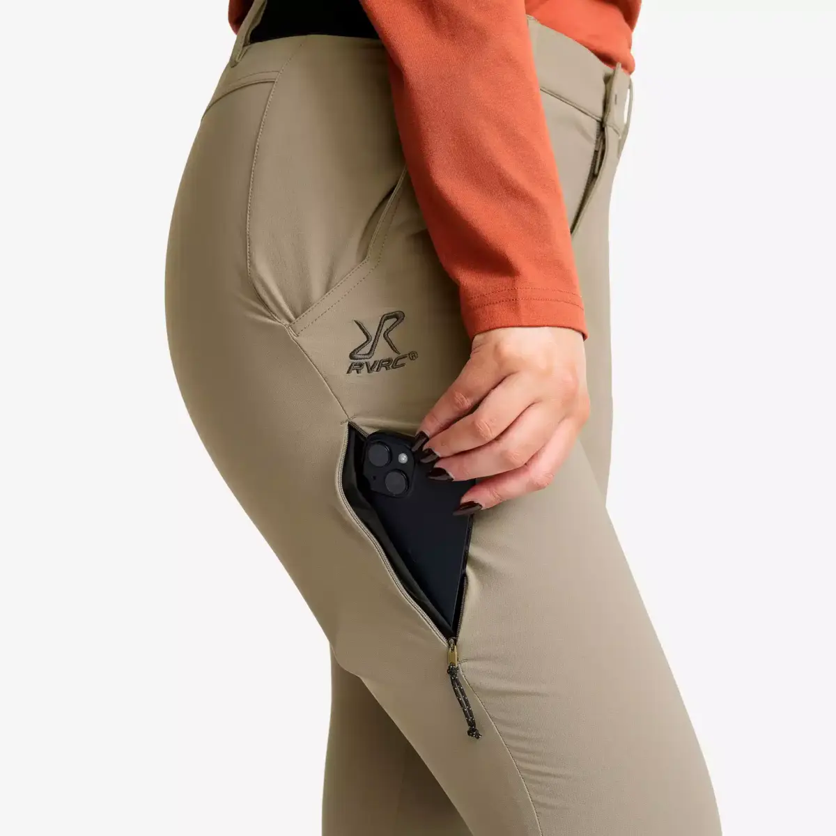 Variety Högmidjade croppade byxor för kvinnor Brindle Variety Högmidjade croppade byxor för kvinnor Brindle