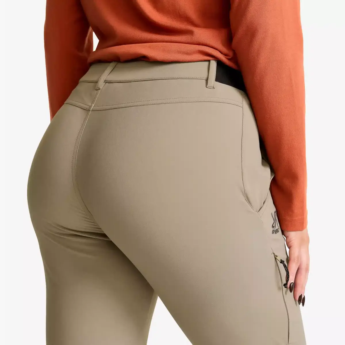 Variety Högmidjade croppade byxor för kvinnor Brindle Variety Högmidjade croppade byxor för kvinnor Brindle