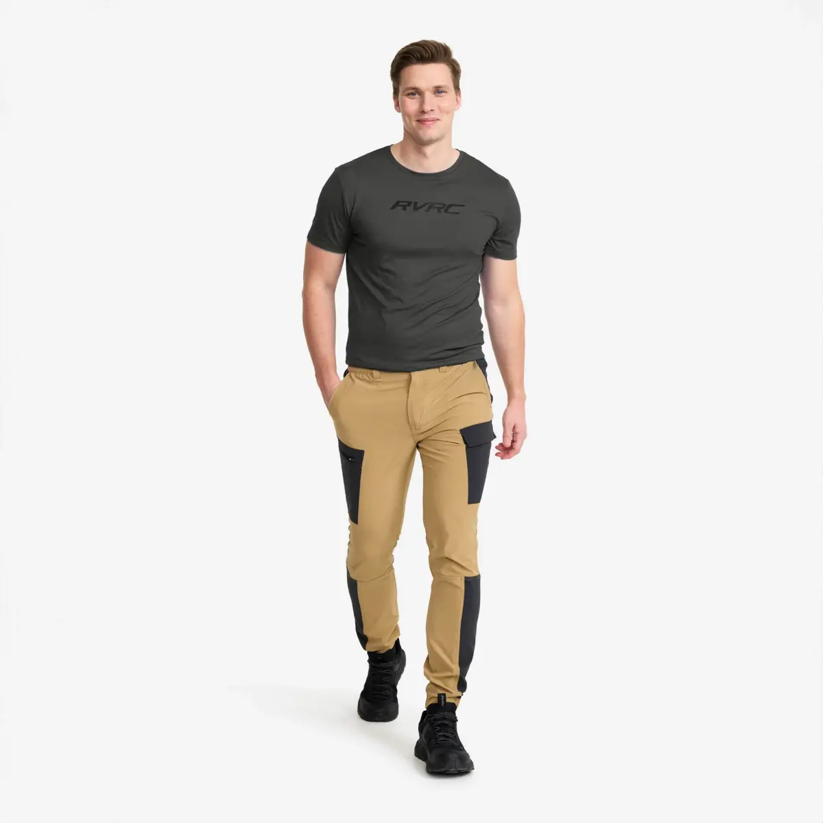 Verge Stretch Cargo Pants Men Kelp Beige/Anthracite
