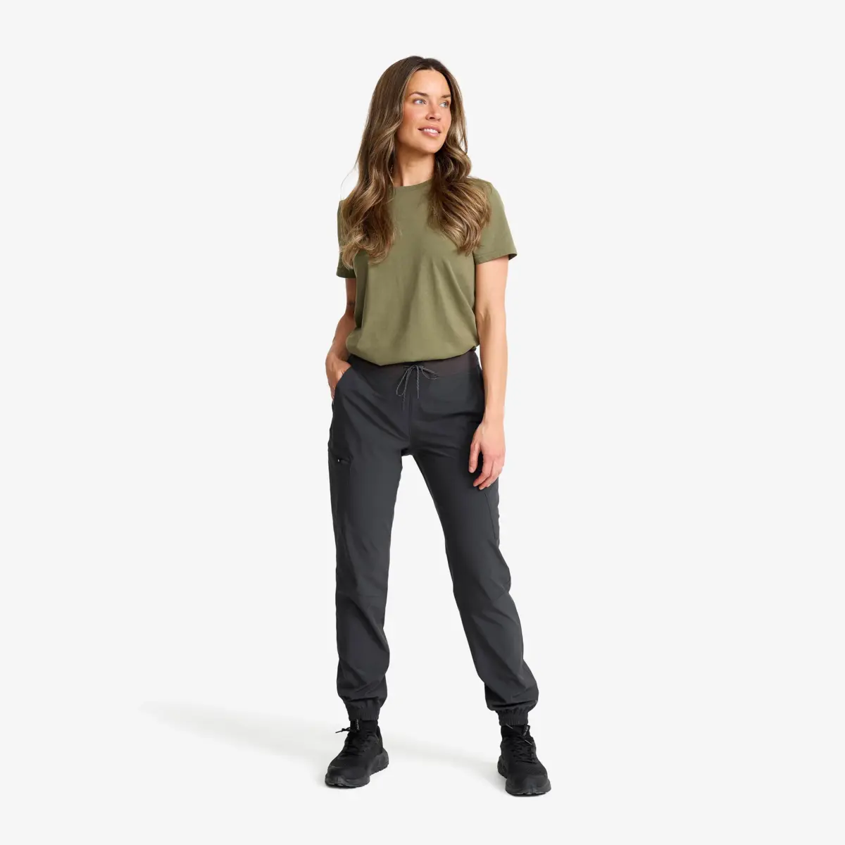 Verge Stretch Cargo Pants Women Anthracite